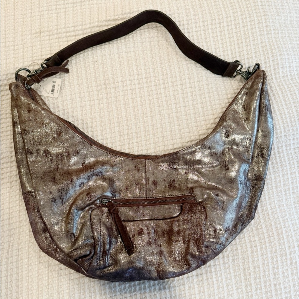 FREE PEOPLE WE‎ THE FREE Sparta Sling Bag in Pyrite NWT - Picture 5 of 8
